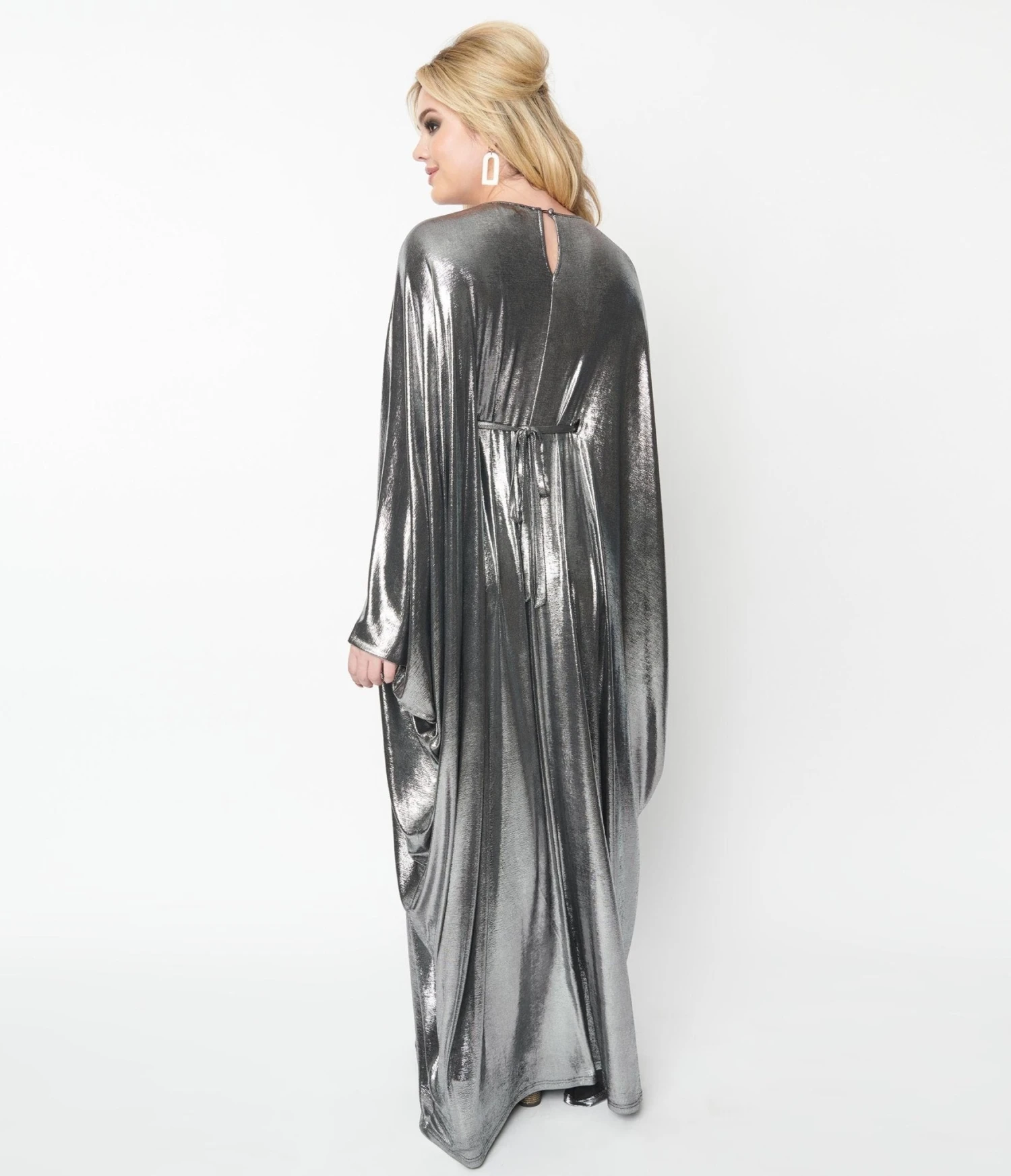 Smak Parlour Silver Batwing Caftan - Image 3