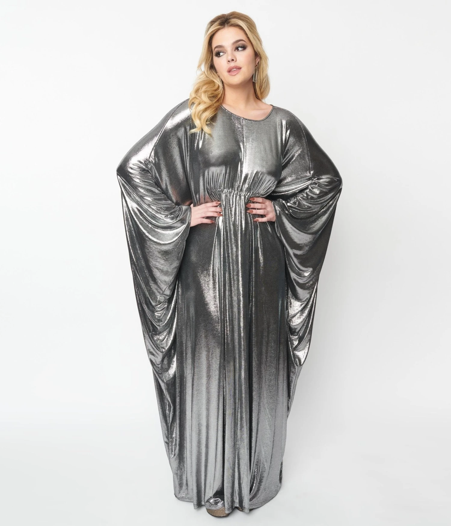 Smak Parlour Silver Batwing Caftan - Image 5