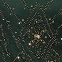 Unique Vintage 1920s Emerald & Gold Sequin Lina Flapper Dress - Image 6