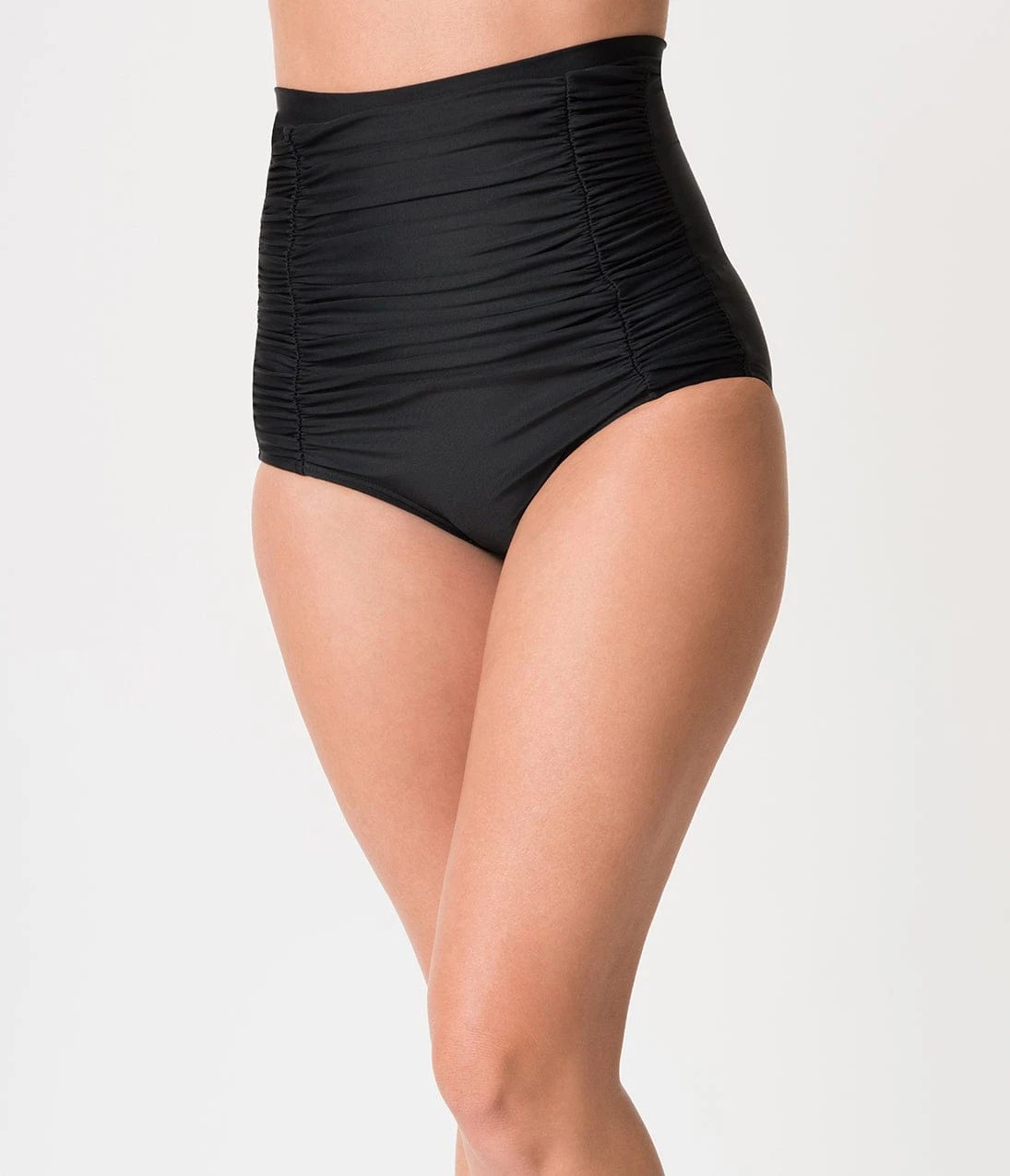 Unique Vintage All Black Monroe High Waist Bikini Bottom - Image 2