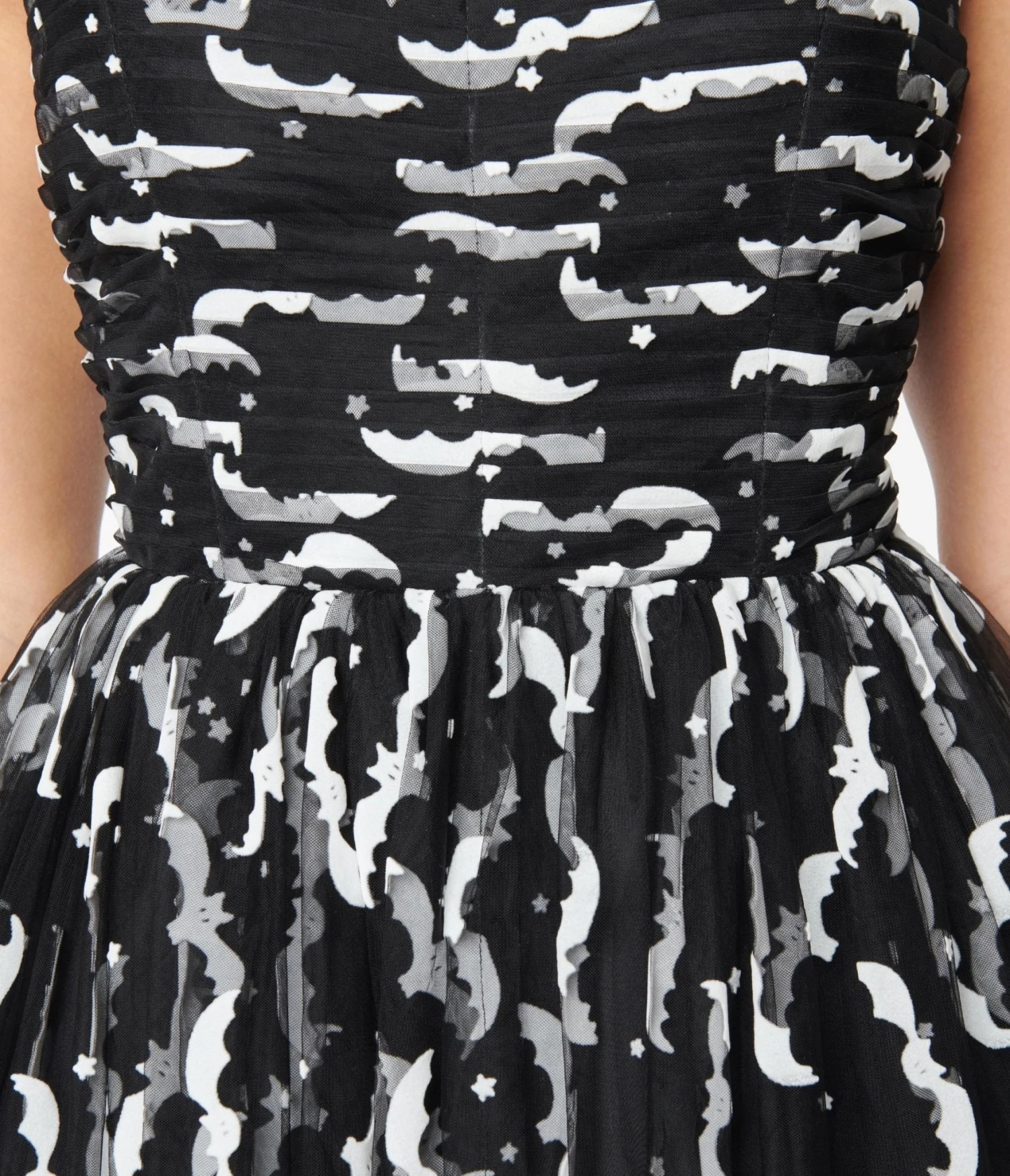 Unique Vintage Black Bats Garden State Swing Dress - Image 2