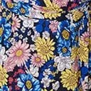 Unique Vintage Black & Blue Floral Wrap Maxi Dress - Image 6