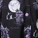 Unique Vintage Black Haunted House Swing Shirt Dress - Image 6