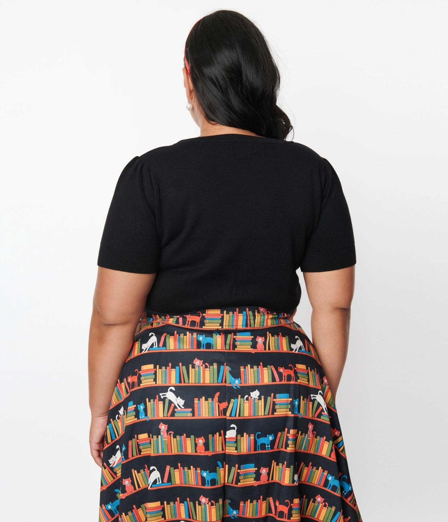 Unique Vintage Black & White Cat Sweater - Image 2