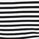 Unique Vintage Black & White Stripe Three Quarter Sleeve Sweetie Knit Top - Image 4