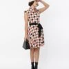 Unique Vintage Cat Houndstooth Fit & Flare Dress