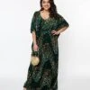 Unique Vintage Emerald & Gold Sequin Burton Caftan Dress