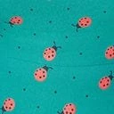 Unique Vintage Green Ladybug & Pin Dot Keyhole Neck Swing Dress - Image 6