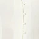 Unique Vintage Ivory Tie Neck Button Blouse - Image 6