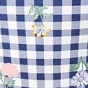 Unique Vintage Navy Gingham & Floral Cape May Swim Bottoms - Image 6