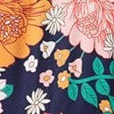 Unique Vintage Navy & Pink Floral Caftan Jumpsuit - Image 6