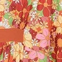 Unique Vintage Orange Flower Bunch Caftan Jumpsuit - Image 4