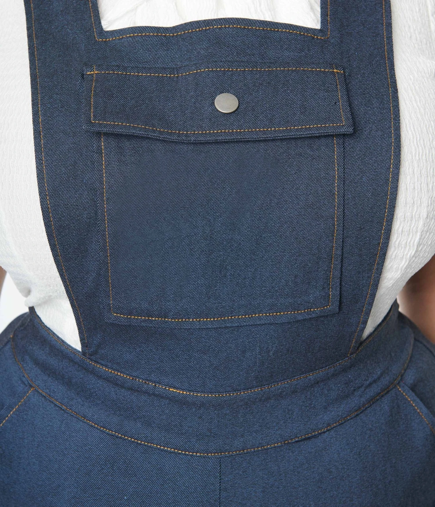 Unique Vintage Plus Size Dark Denim Overalls - Image 3