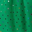 Unique Vintage Plus Size Green & Multi Polka Dot Tulle Suspender Mini Skirt - Image 6