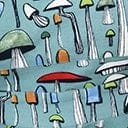 Unique Vintage Plus Size Sage Green & Mushroom Print Brionne Pinafore Skirt - Image 6