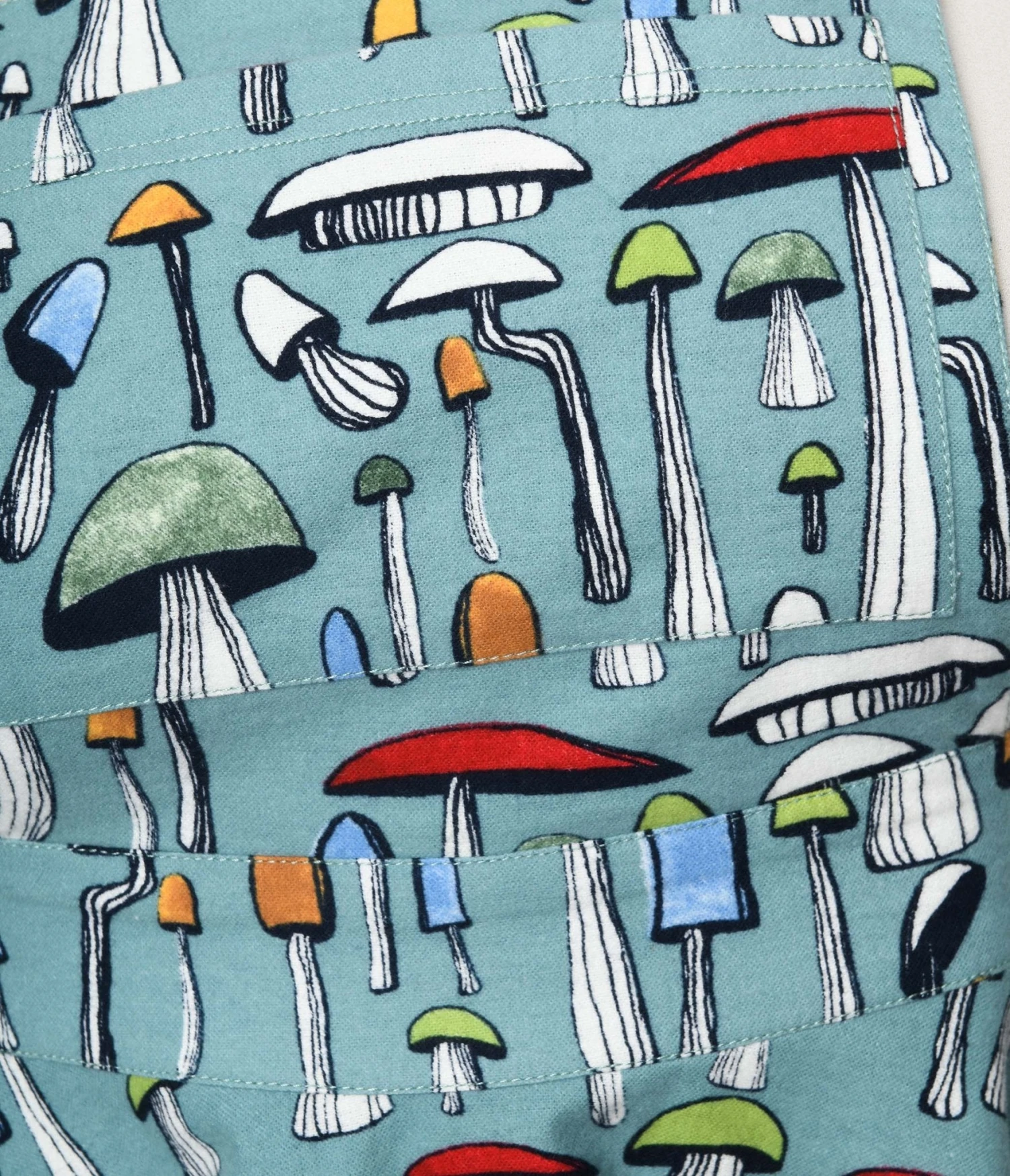 Unique Vintage Plus Size Sage Green & Mushroom Print Brionne Pinafore Skirt - Image 2