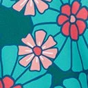 Unique Vintage Plus Size Teal Flower Child Skirted Wendy Swimsuit - Image 4