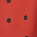 Unique Vintage Rust & Black Polka Dot Swing Dress - Image 4