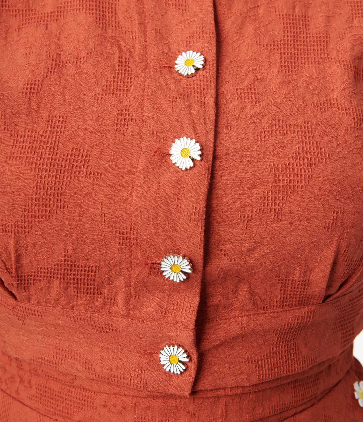 Unique Vintage Rust Varsity Crop Cardigan - Image 4