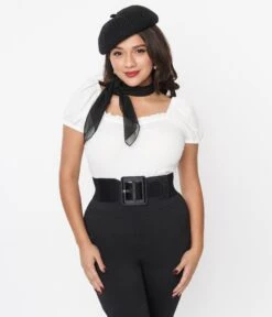 Unique Vintage White Textured Sweetheart Top