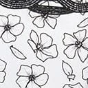 White & Black Floral Belted Swing Dress - Image 6