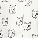 White Dog Print Satin Bow Long Sleeve Blouse - Image 4